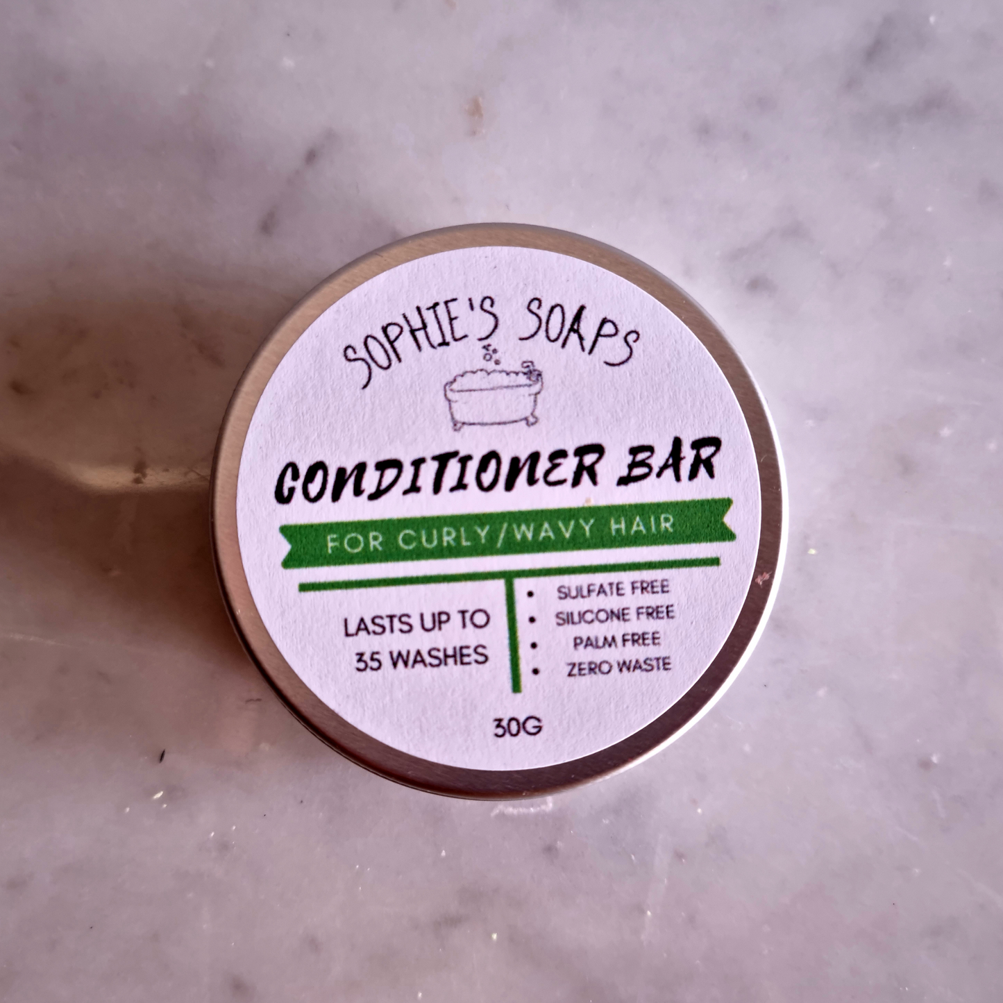 Curly/Wavy Hair Conditioner Bar - Sophie's Soaps