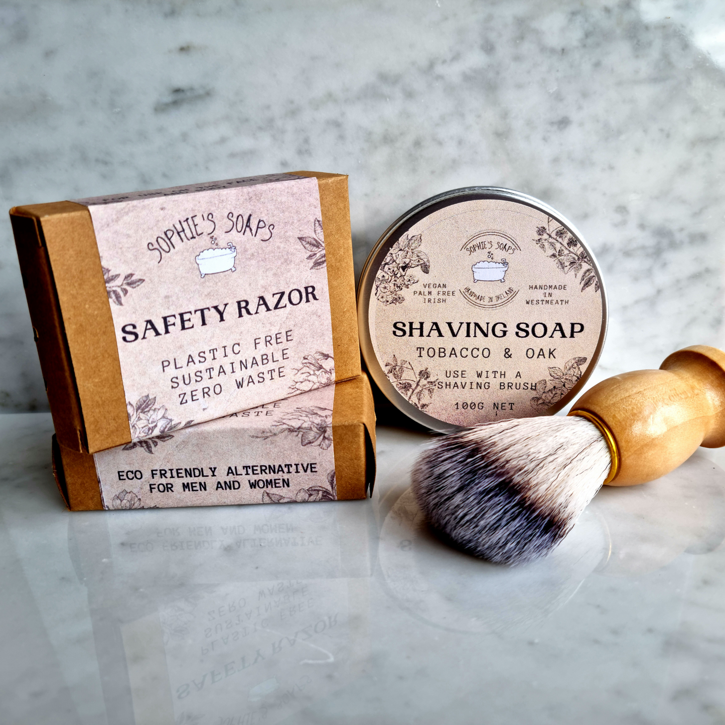 Luxury Shaving Soap - Tobacco & Oak - Sophie's Soaps